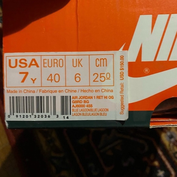 Jordan 1 SE Gatorade Blue Lagoon - Picture 5 of 7